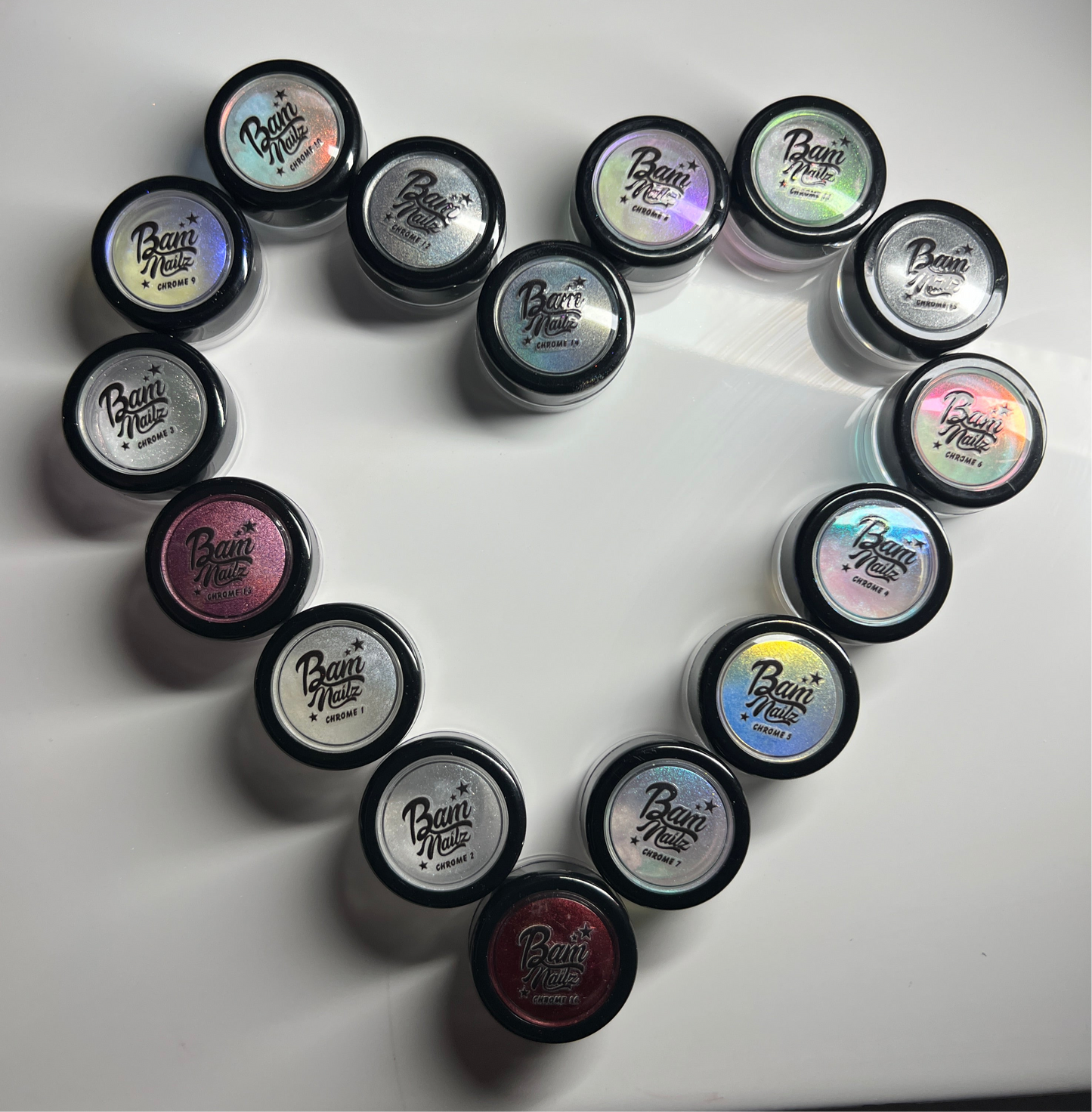 “CHROME COLLECTION” 16 Jars