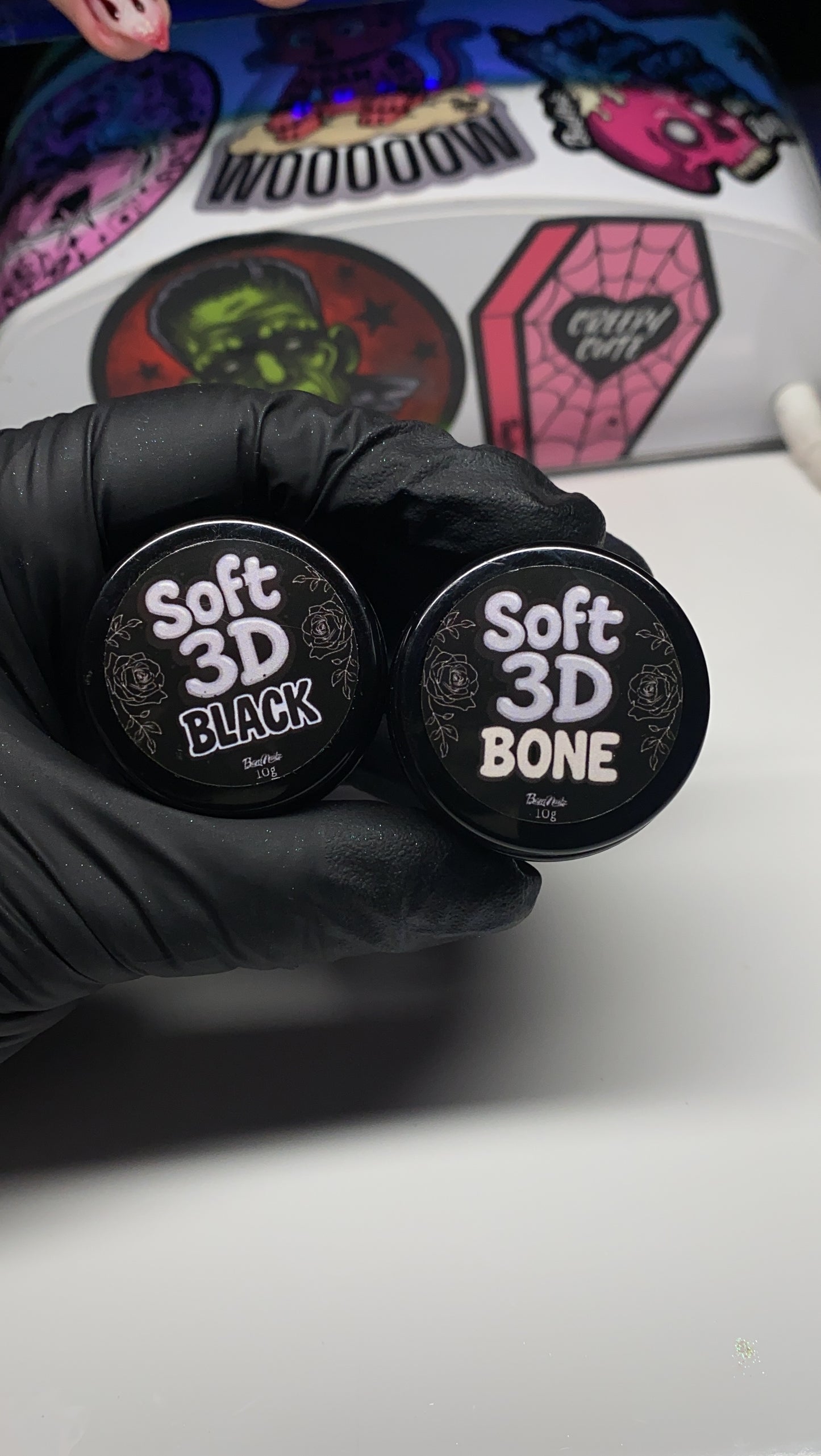 “SOFT 3D GEL” Duo Bone & Black