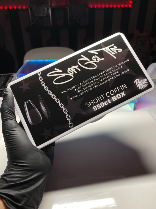 “SHORT COFFIN” 550 Soft Gel Tips