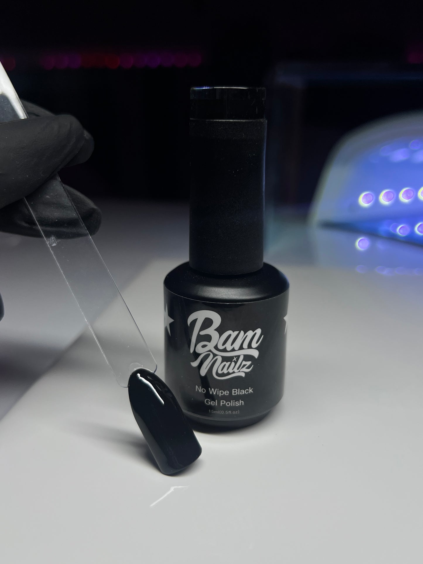 “NO WIPE BLACK” 15ml Gel Polish