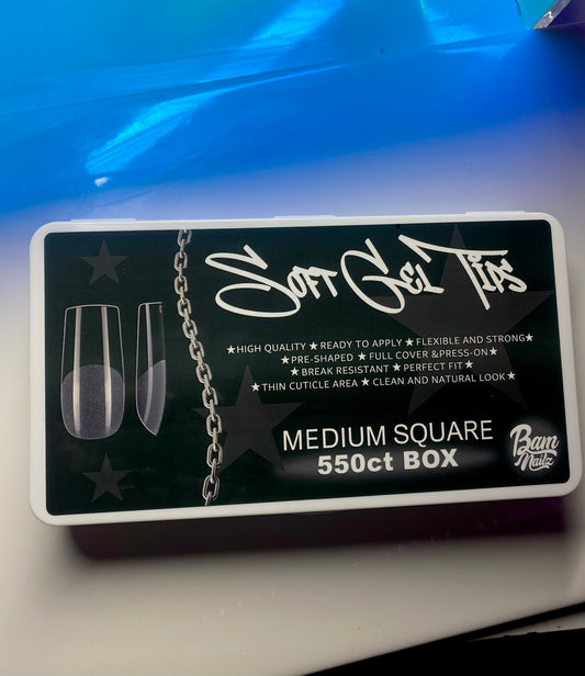 “MEDIUM SQUARE” 550ct Gel Tips
